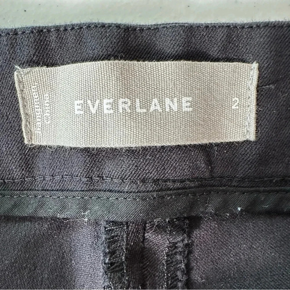 Everlane Work Pants Cropped Trousers Stretch Black Women’s Size 2 Office Career - Picture 7 of 8
